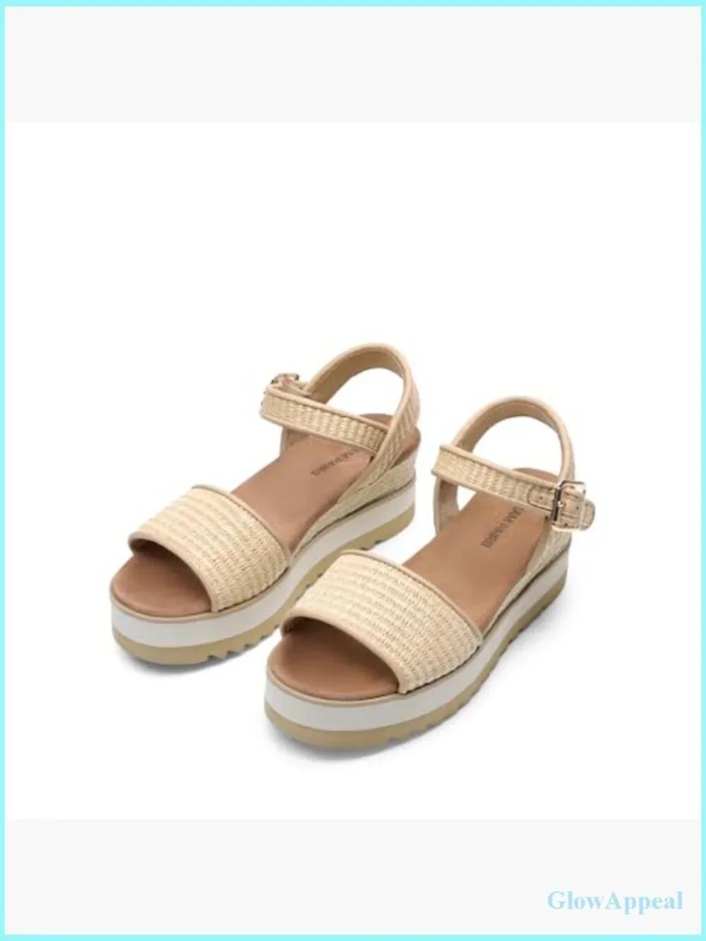 Open Toe Espadrille Platform Wedge Sandals with Ankle Strap